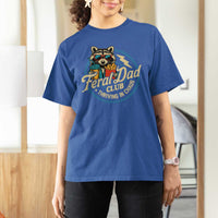 Feral Dad Club T Shirt For Women Funny Raccoon Dad Birthday Fathers Day Gift