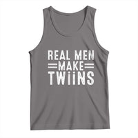 Funny Twin Dad Tank Top Real Men Make Twins Daddy Humor Fathers Day