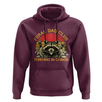 Feral Dad Club Hoodie Funny Raccoon Dad Retro Fathers Day Gift