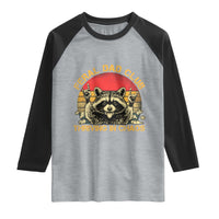 Feral Dad Club Raglan Shirt Funny Raccoon Dad Retro Fathers Day Gift