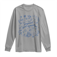 Pregnant Girl Summer Long Sleeve Shirt Summer Goose Beach Pregnancy Announcement Baby Shower