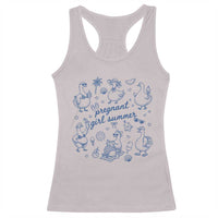 Pregnant Girl Summer Racerback Tank Top Summer Goose Beach Pregnancy Announcement Baby Shower