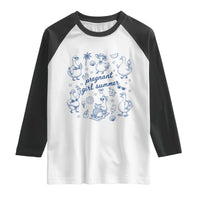 Pregnant Girl Summer Raglan Shirt Summer Goose Beach Pregnancy Announcement Baby Shower