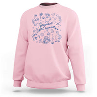 Pregnant Girl Summer Sweatshirt Summer Goose Beach Pregnancy Announcement Baby Shower