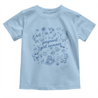 Pregnant Girl Summer Toddler T Shirt Summer Goose Beach Pregnancy Announcement Baby Shower