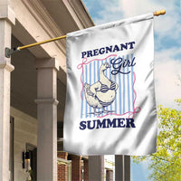 Pregnant Girl Summer Garden Flag Striped Coquette Summer Goose Beach Pregnancy Announcement