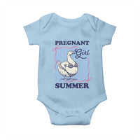 Pregnant Girl Summer Baby Onesie Striped Coquette Summer Goose Beach Pregnancy Announcement