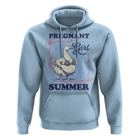 Pregnant Girl Summer Hoodie Striped Coquette Summer Goose Beach Pregnancy Announcement