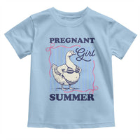 Pregnant Girl Summer Toddler T Shirt Striped Coquette Summer Goose Beach Pregnancy Announcement