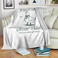 Porch Goose Throw Blanket Cute Garden Club Vibes Moms Grandmas