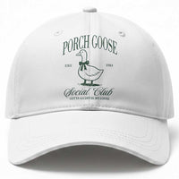 Porch Goose Baseball Cap Cute Garden Club Vibes Moms Grandmas