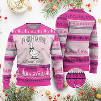 Porch Goose Ugly Christmas Sweater Cute Garden Club Vibes Moms Grandmas