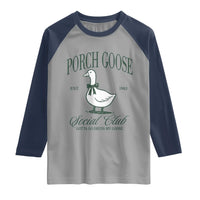 Porch Goose Raglan Shirt Cute Garden Club Vibes Moms Grandmas