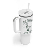 Porch Goose Tumbler With Handle Cute Garden Club Vibes Moms Grandmas