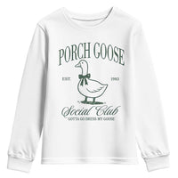 Porch Goose Youth Sweatshirt Cute Garden Club Vibes Moms Grandmas