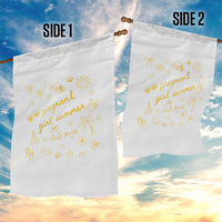 Pregnant Girl Summer Garden Flag Cute Beach Summer Pregnancy Announcement Baby Shower