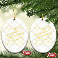 Pregnant Girl Summer Ceramic Ornament Cute Beach Summer Pregnancy Announcement Baby Shower