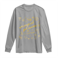 Pregnant Girl Summer Long Sleeve Shirt Cute Beach Summer Pregnancy Announcement Baby Shower