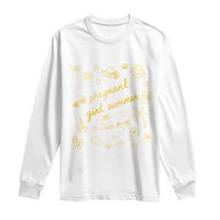 Pregnant Girl Summer Long Sleeve Shirt Cute Beach Summer Pregnancy Announcement Baby Shower