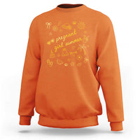 Pregnant Girl Summer Sweatshirt Cute Beach Summer Pregnancy Announcement Baby Shower