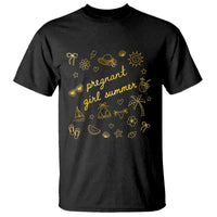 Pregnant Girl Summer T Shirt Cute Beach Summer Pregnancy Announcement Baby Shower