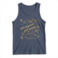 Pregnant Girl Summer Tank Top Cute Beach Summer Pregnancy Announcement Baby Shower
