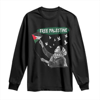 Free Palestine Long Sleeve Shirt Gaza Palestinian Flag - Wonder Print Shop