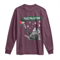 Free Palestine Long Sleeve Shirt Gaza Palestinian Flag - Wonder Print Shop