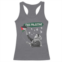 Free Palestine Racerback Tank Top Gaza Palestinian Flag - Wonder Print Shop