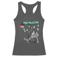 Free Palestine Racerback Tank Top Gaza Palestinian Flag - Wonder Print Shop