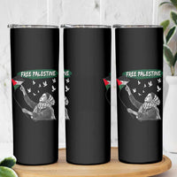 Free Palestine Skinny Tumbler Gaza Palestinian Flag - Wonder Print Shop