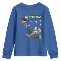 Free Palestine Youth Sweatshirt Gaza Palestinian Flag - Wonder Print Shop