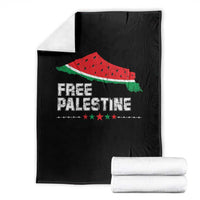 Free Palestine Throw Blanket Watermelon Map - Wonder Print Shop