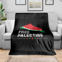 Free Palestine Throw Blanket Watermelon Map - Wonder Print Shop