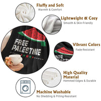 Free Palestine Throw Blanket Watermelon Map - Wonder Print Shop