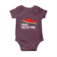 Free Palestine Baby Onesie Watermelon Map - Wonder Print Shop