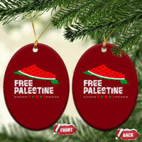 Free Palestine Ceramic Ornament Watermelon Map - Wonder Print Shop