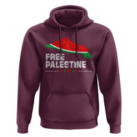 Free Palestine Hoodie Watermelon Map - Wonder Print Shop