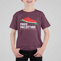 Free Palestine T Shirt For Kid Watermelon Map - Wonder Print Shop