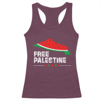 Free Palestine Racerback Tank Top Watermelon Map - Wonder Print Shop