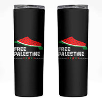 Free Palestine Skinny Tumbler Watermelon Map - Wonder Print Shop