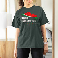 Free Palestine T Shirt For Women Watermelon Map - Wonder Print Shop