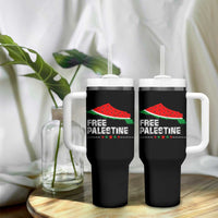 Free Palestine Tumbler With Handle Watermelon Map - Wonder Print Shop