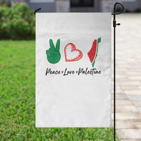 Peace Love Palestine Garden Flag Gaza Palestinian Flag - Wonder Print Shop