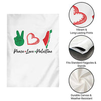 Peace Love Palestine Garden Flag Gaza Palestinian Flag - Wonder Print Shop