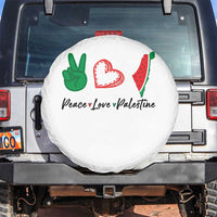Peace Love Palestine Spare Tire Cover Gaza Palestinian Flag - Wonder Print Shop