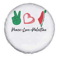Peace Love Palestine Spare Tire Cover Gaza Palestinian Flag - Wonder Print Shop