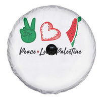 Peace Love Palestine Spare Tire Cover Gaza Palestinian Flag - Wonder Print Shop