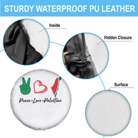 Peace Love Palestine Spare Tire Cover Gaza Palestinian Flag - Wonder Print Shop