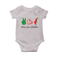 Peace Love Palestine Baby Onesie Gaza Palestinian Flag - Wonder Print Shop
